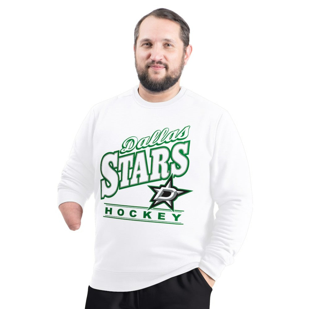 NHL White Dallas Stars G-III Sports by Carl Banks Adaptive Headliner Fleece Sweatshirt