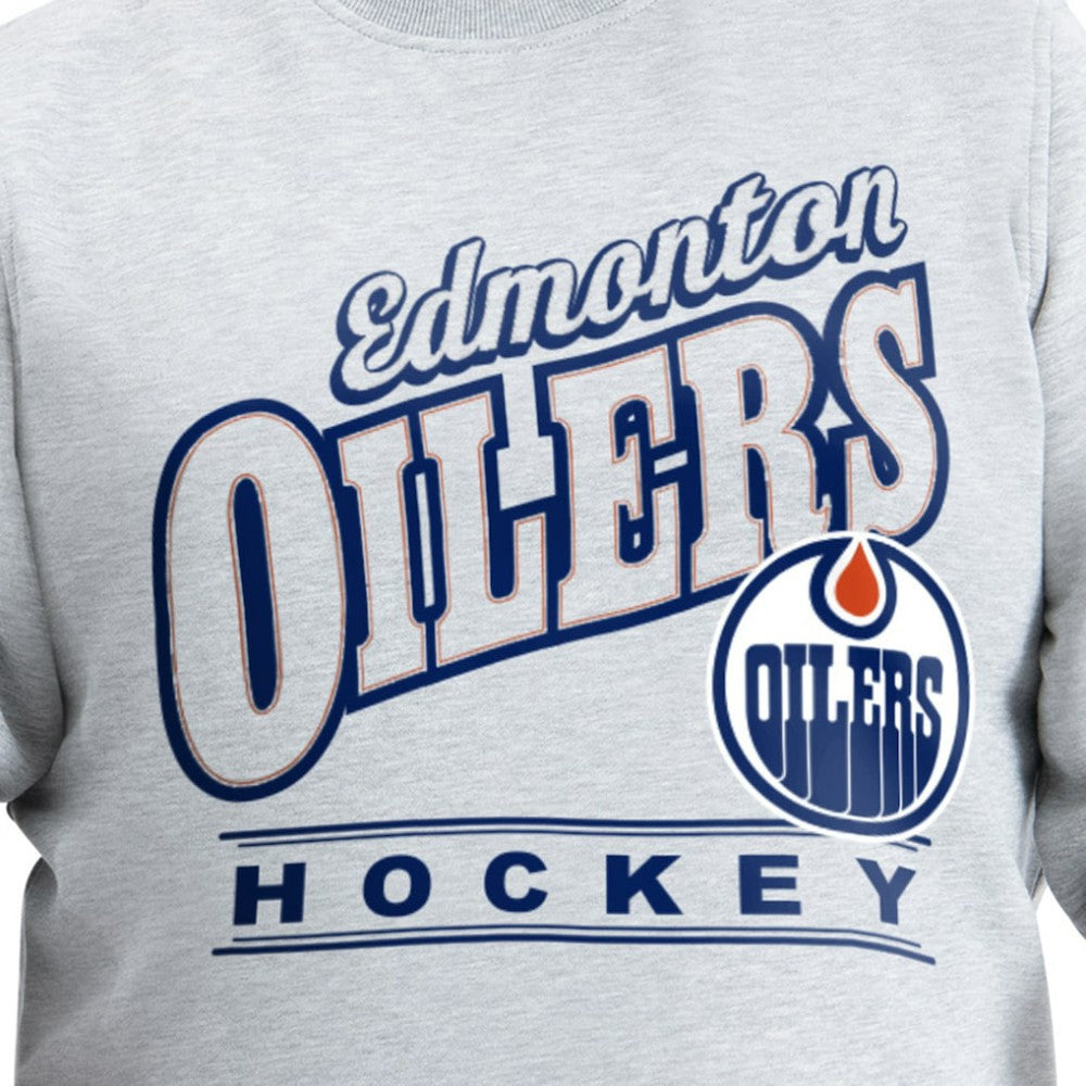 NHL Gray Edmonton Oilers G-III Sports by Carl Banks Adaptive Headliner Fleece Sweatshirt