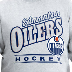 NHL Gray Edmonton Oilers G-III Sports by Carl Banks Adaptive Headliner Fleece Sweatshirt