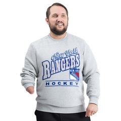 NHL Gray New York Rangers G-III Sports by Carl Banks Adaptive Headliner Fleece Sweatshirt