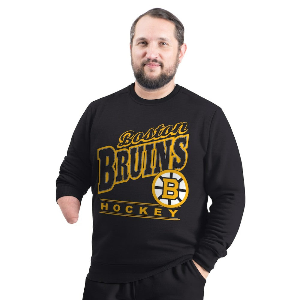 NHL Black Boston Bruins G-III Sports by Carl Banks Adaptive Headliner Fleece Sweatshirt