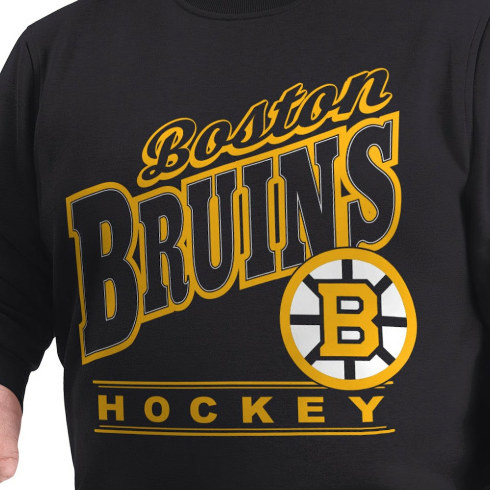 NHL Black Boston Bruins G-III Sports by Carl Banks Adaptive Headliner Fleece Sweatshirt