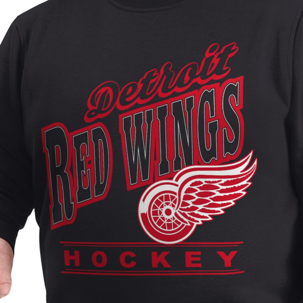 NHL Black Detroit Red Wings G-III Sports by Carl Banks Adaptive Headliner Fleece Sweatshirt