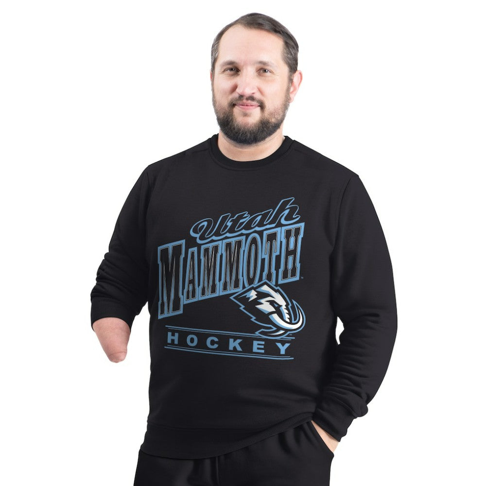 NHL Black Utah Mammoth G-III Sports by Carl Banks Adaptive Headliner Fleece Sweatshirt