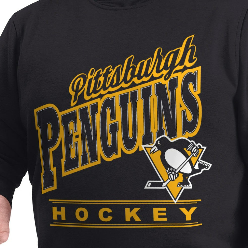 NHL Black Pittsburgh Penguins G-III Sports by Carl Banks Adaptive Headliner Fleece Sweatshirt