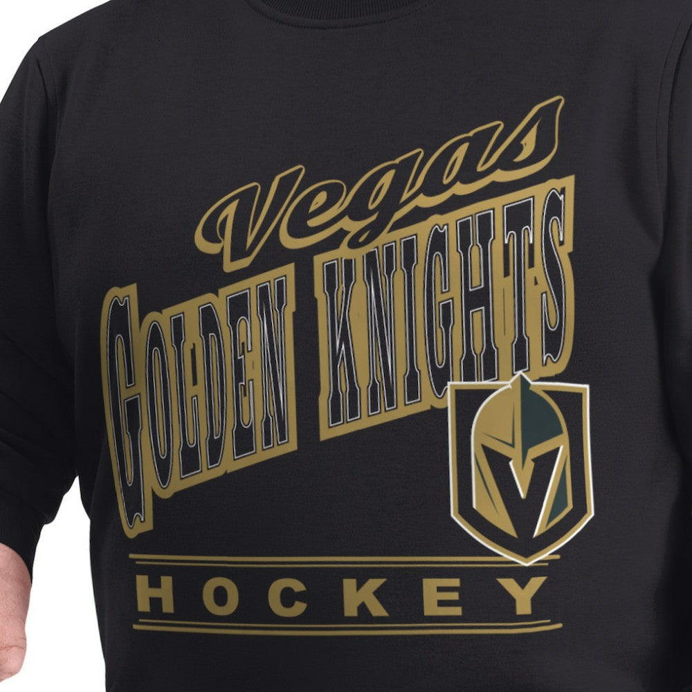 NHL Black Vegas Golden Knights G-III Sports by Carl Banks Adaptive Headliner Fleece Sweatshirt