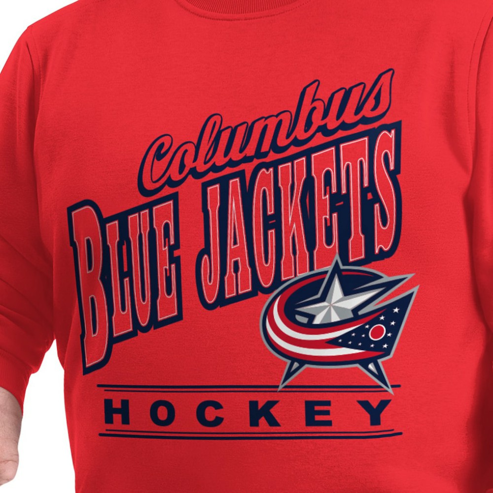 NHL Red Columbus Blue Jackets G-III Sports by Carl Banks Adaptive Headliner Fleece Sweatshirt
