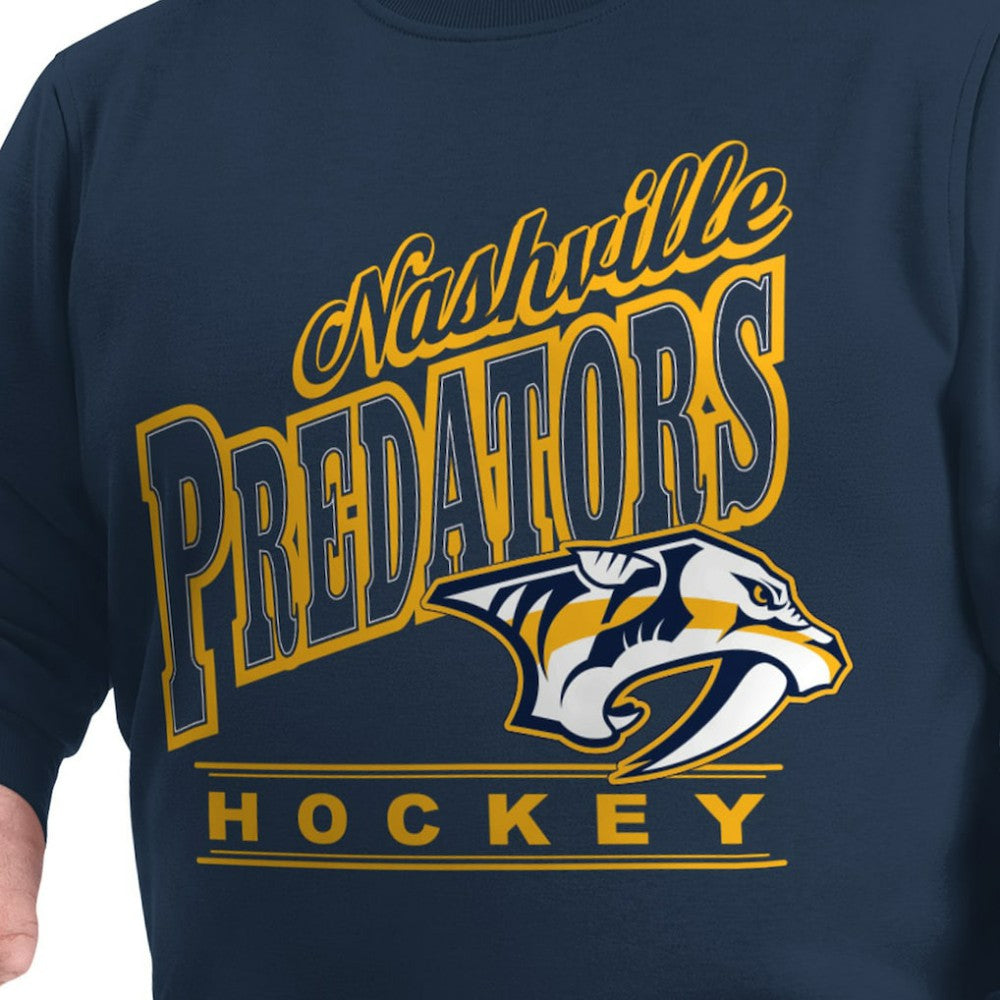 NHL Navy Nashville Predators G-III Sports by Carl Banks Adaptive Headliner Fleece Sweatshirt