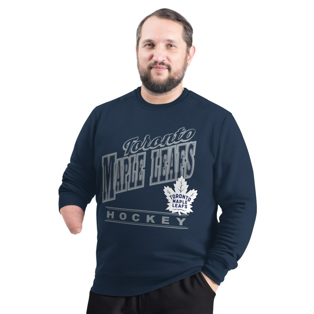 NHL Navy Toronto Maple Leafs G-III Sports by Carl Banks Adaptive Headliner Fleece Sweatshirt