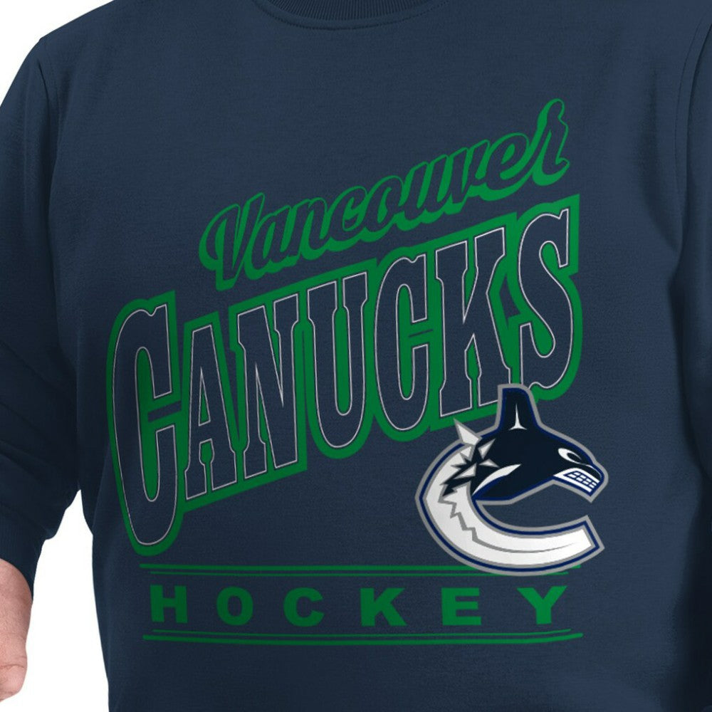 NHL Navy Vancouver Canucks G-III Sports by Carl Banks Adaptive Headliner Fleece Sweatshirt