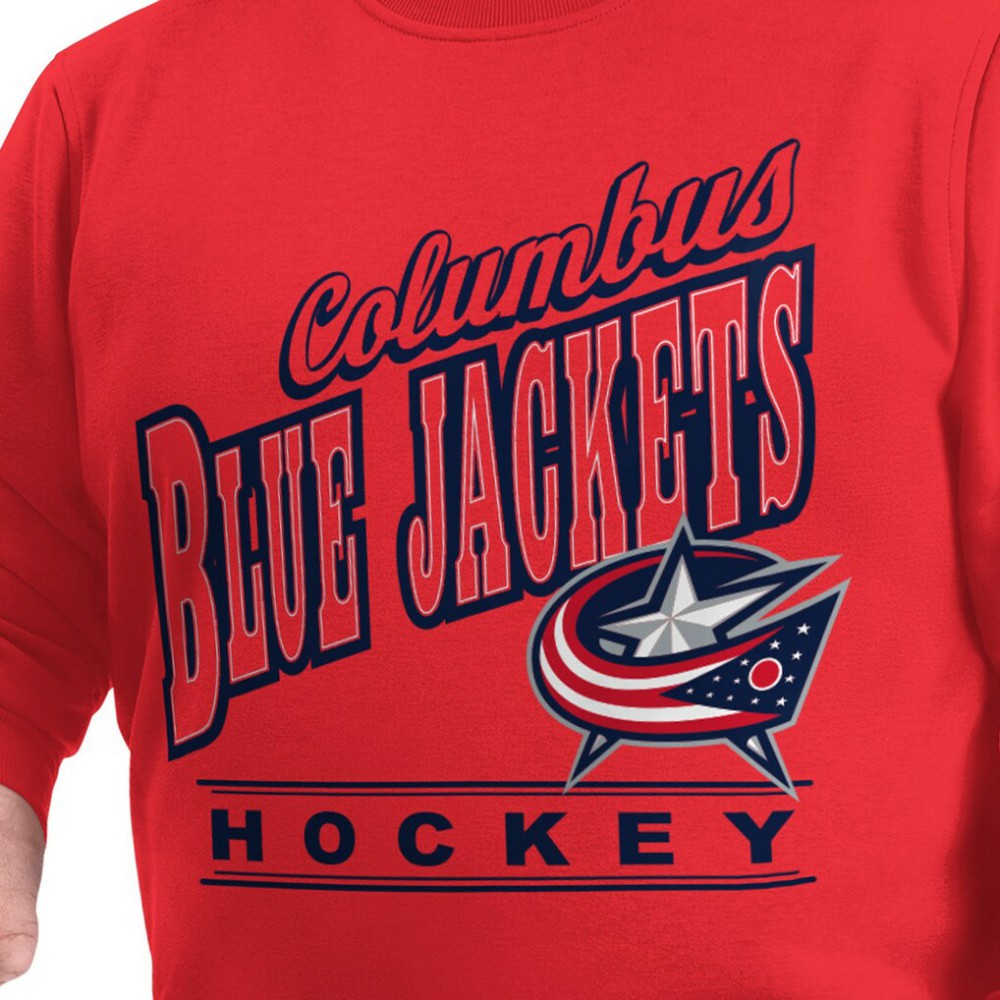 NHL Red Columbus Blue Jackets G-III Sports by Carl Banks Adaptive Headliner Fleece Sweatshirt