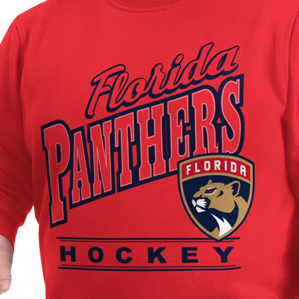 NHL Red Florida Panthers G-III Sports by Carl Banks Adaptive Headliner Fleece Sweatshirt