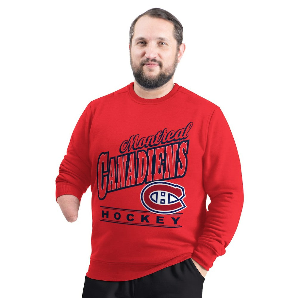 NHL Red Montreal Canadiens G-III Sports by Carl Banks Adaptive Headliner Fleece Sweatshirt