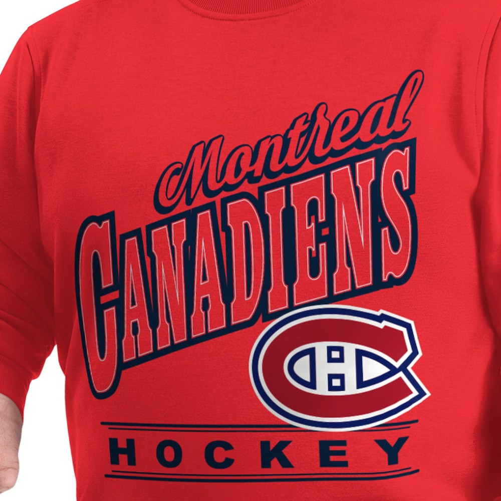 NHL Red Montreal Canadiens G-III Sports by Carl Banks Adaptive Headliner Fleece Sweatshirt