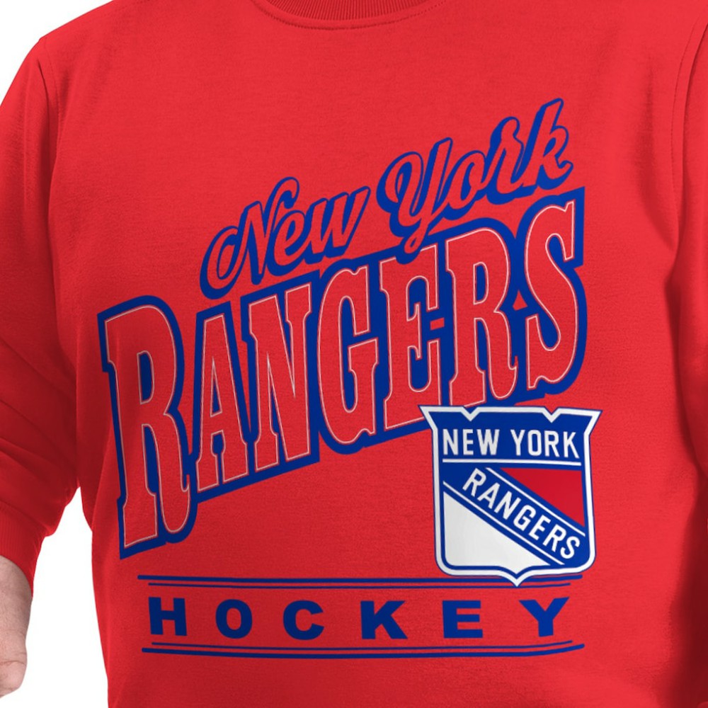 NHL Red New York Rangers G-III Sports by Carl Banks Adaptive Headliner Fleece Sweatshirt