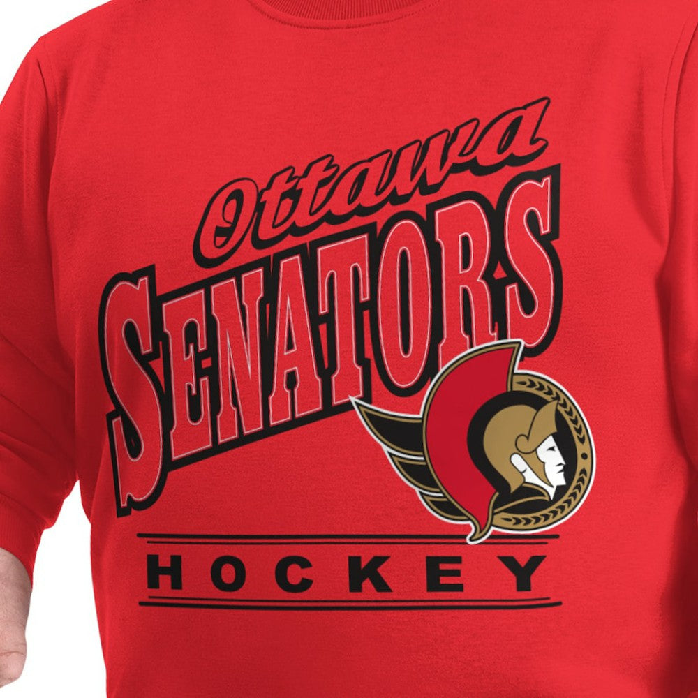 NHL Red Ottawa Senators G-III Sports by Carl Banks Adaptive Headliner Fleece Sweatshirt