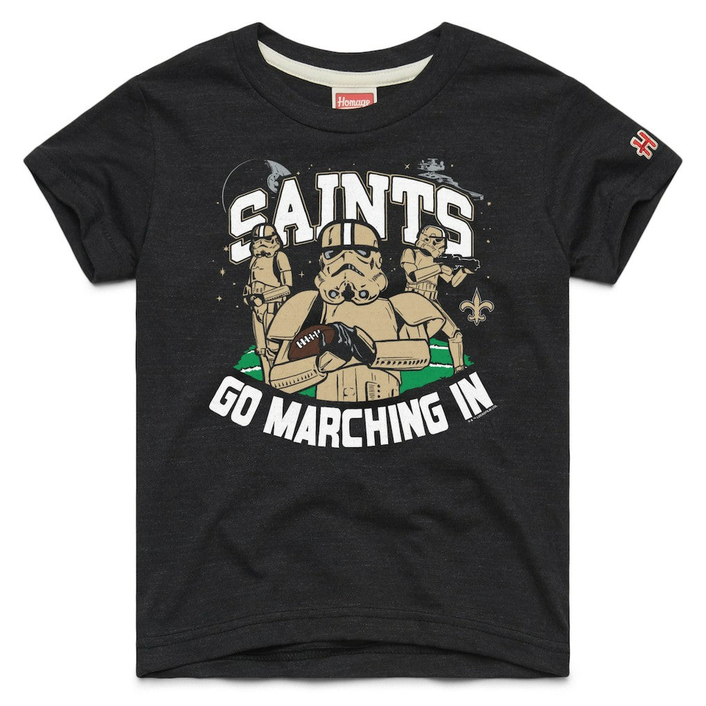 Homage Youth Star Wars x NFL Tri-Blend T-Shirt - New Orleans Saints