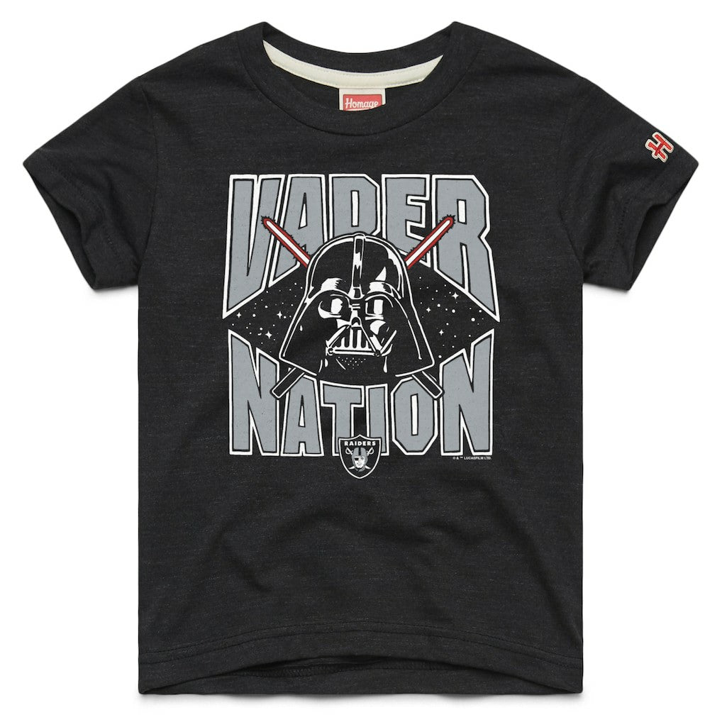 Homage Youth Star Wars x NFL Tri-Blend T-Shirt - Las Vegas Raiders