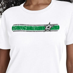 NHL White Dallas Stars Starter Women's Team Stripe T-Shirt