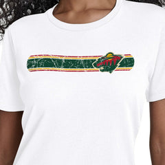 NHL White Minnesota Wild Starter Women's Team Stripe T-Shirt