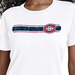 NHL White Montreal Canadiens Starter Women's Team Stripe T-Shirt