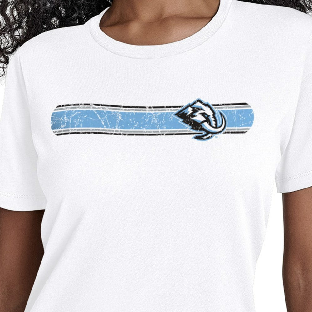 NHL White Utah Mammoth Starter Women's Team Stripe T-Shirt