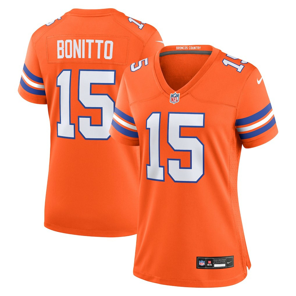 Nik Bonitto  Women's Alternate 2 Mile High Collection 1977 Throwback Game Jersey - Denver Broncos