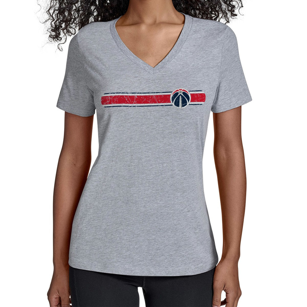 NBA Washington Wizards Starter Women's Team Stripe V-Neck T-Shirt