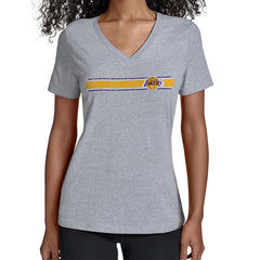 NBA Los Angeles Lakers Starter Women's Team Stripe V-Neck T-Shirt