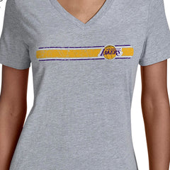 NBA Los Angeles Lakers Starter Women's Team Stripe V-Neck T-Shirt