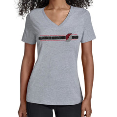 NBA Portland Trail Blazers Starter Women's Team Stripe V-Neck T-Shirt