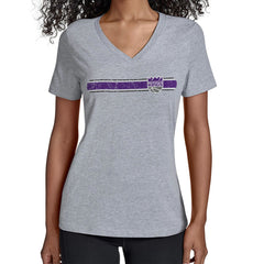 NBA Sacramento Kings Starter Women's Team Stripe V-Neck T-Shirt