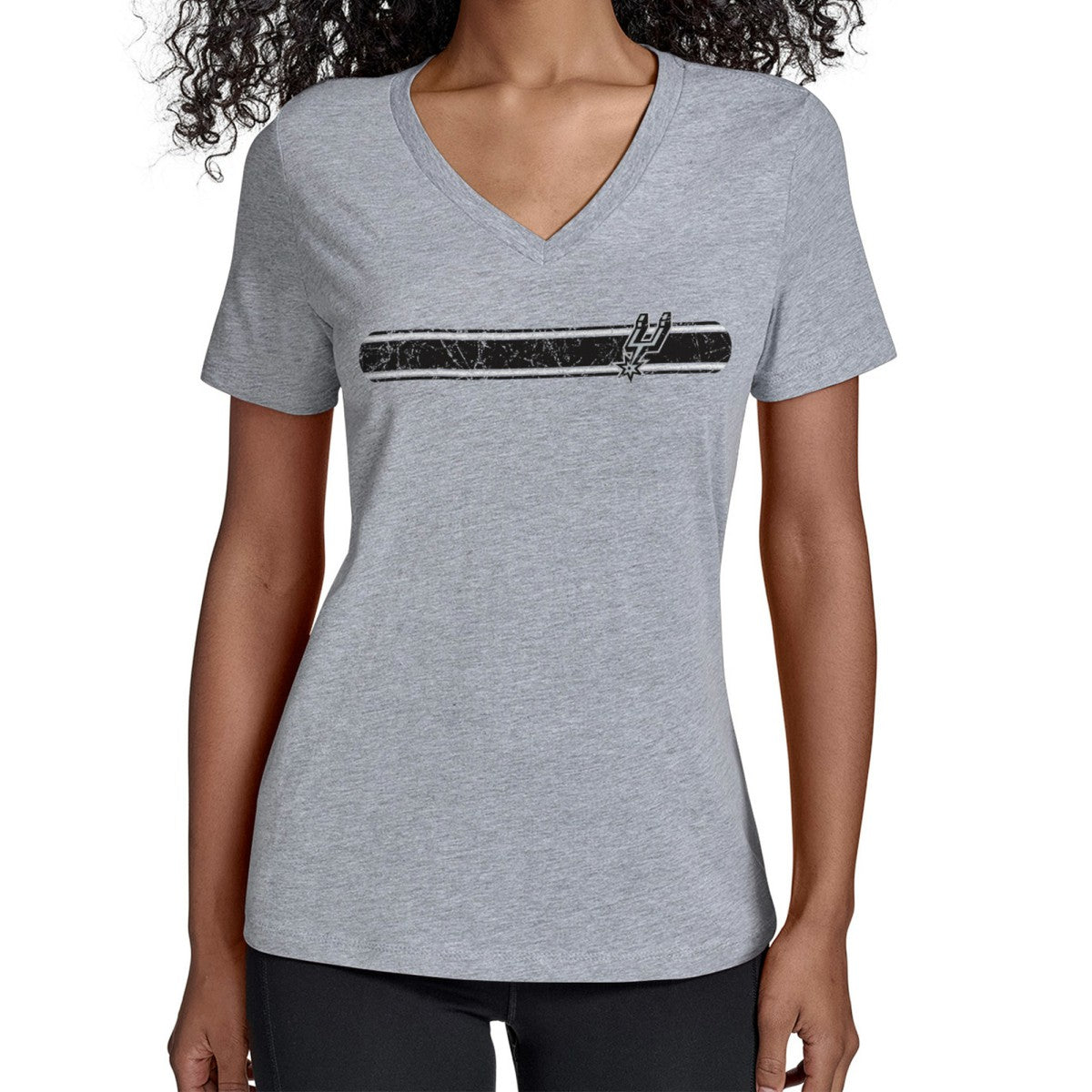 NBA San Antonio Spurs Starter Women's Team Stripe V-Neck T-Shirt