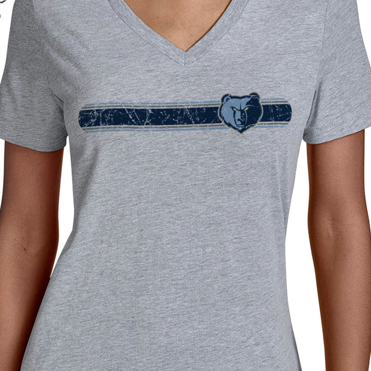 NBA Memphis Grizzlies Starter Women's Team Stripe V-Neck T-Shirt