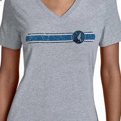 NBA Minnesota Timberwolves Starter Women's Team Stripe V-Neck T-Shirt
