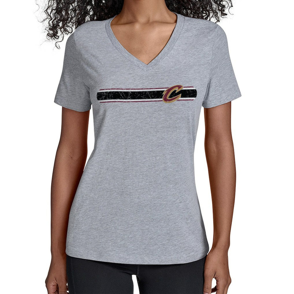 NBA Cleveland Cavaliers Starter Women's Team Stripe V-Neck T-Shirt sale