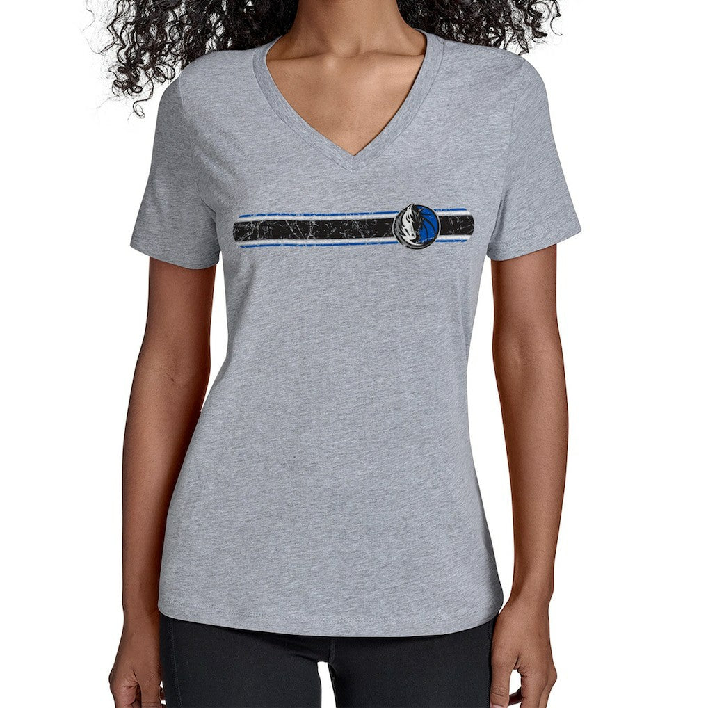 NBA Dallas Mavericks Starter Women's Team Stripe V-Neck T-Shirt sale