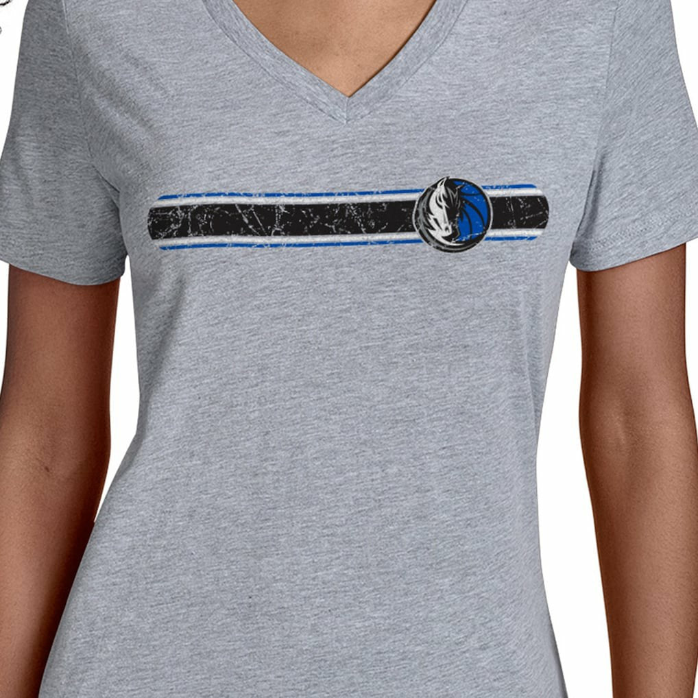 NBA Dallas Mavericks Starter Women's Team Stripe V-Neck T-Shirt sale