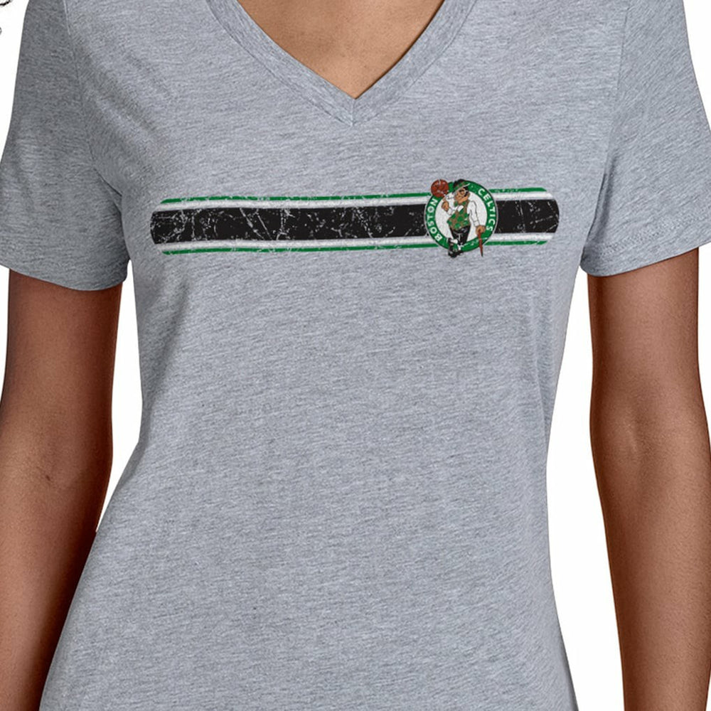 NBA Boston Celtics Starter Women's Team Stripe V-Neck T-Shirt