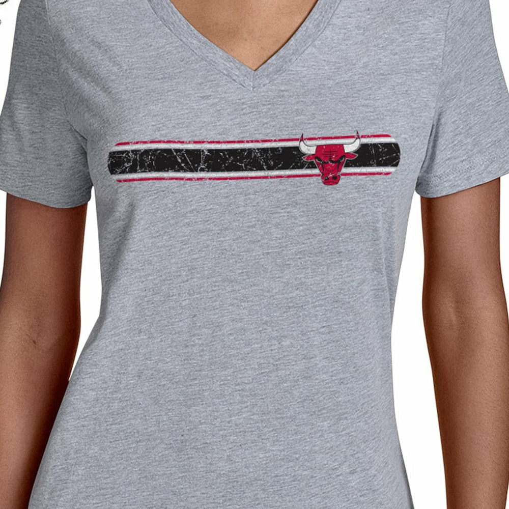 NBA Chicago Bulls Starter Women's Team Stripe V-Neck T-Shirt sale