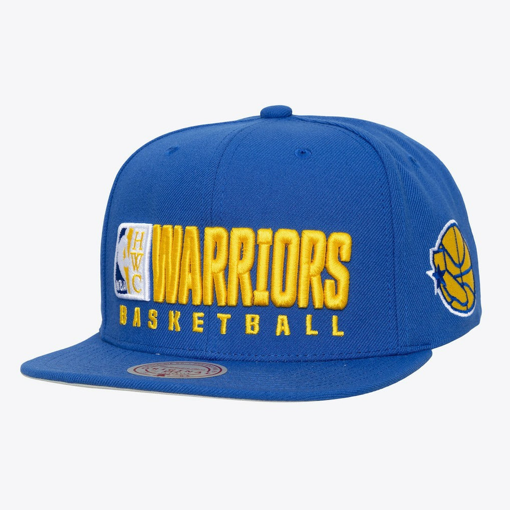 NBA Golden State Warriors Hardwood Classics Old School Stacked Text Snapback Hat sale