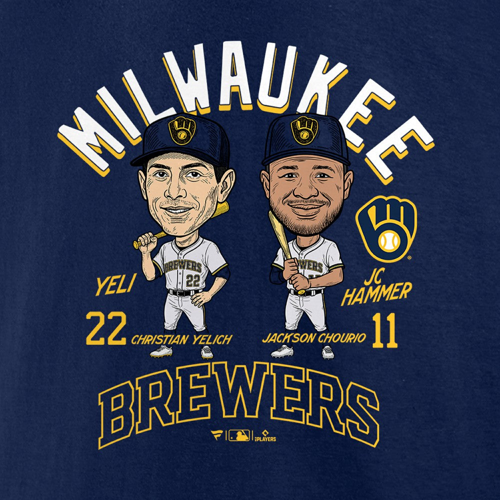 MLB Jackson Chourio & Christian Yelich Milwaukee Brewers Player Duo T-Shirt