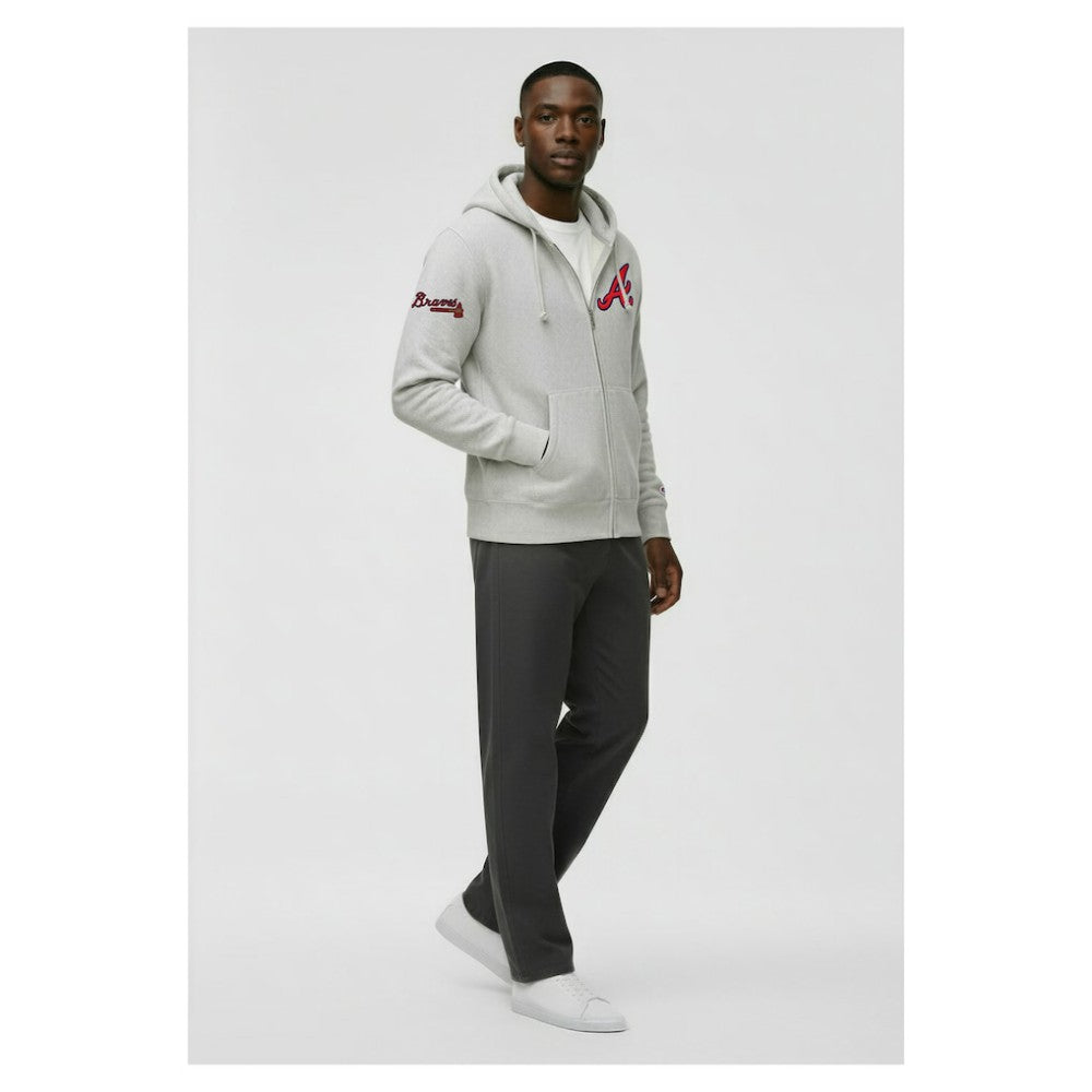 MLB Atlanta Braves Champion Reverse Weave Chenille Full-Zip Hoodie