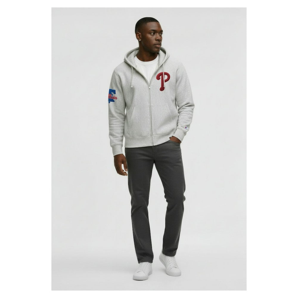 MLB Philadelphia Phillies Champion Reverse Weave Chenille Full-Zip Hoodie