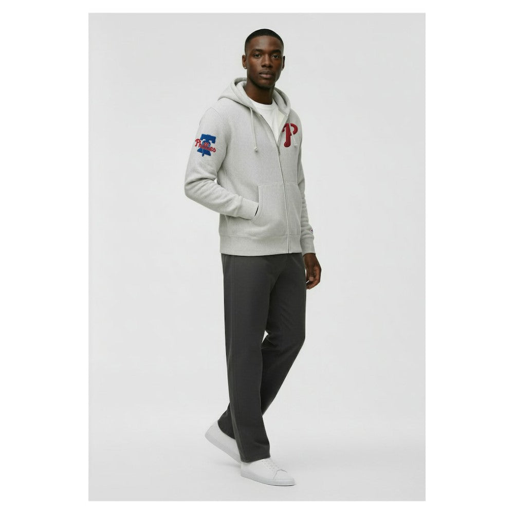 MLB Philadelphia Phillies Champion Reverse Weave Chenille Full-Zip Hoodie