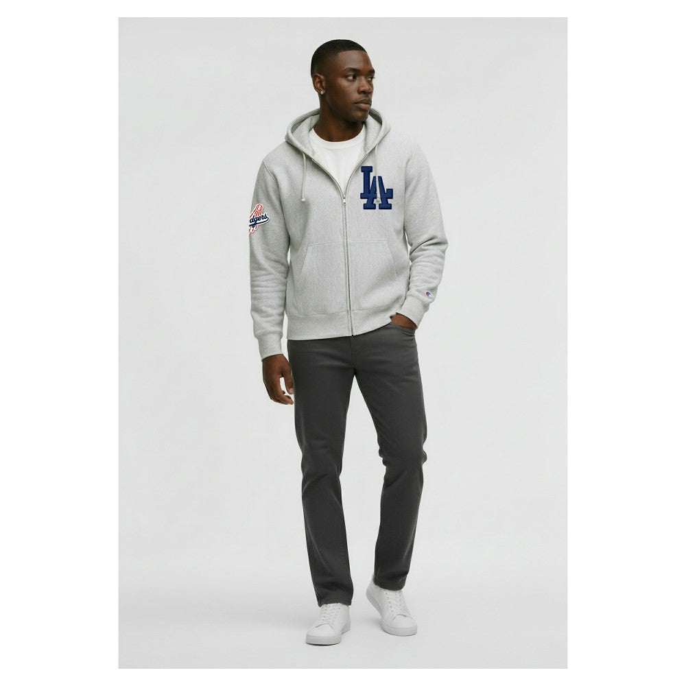 MLB Los Angeles Dodgers Champion Reverse Weave Chenille Full-Zip Hoodie