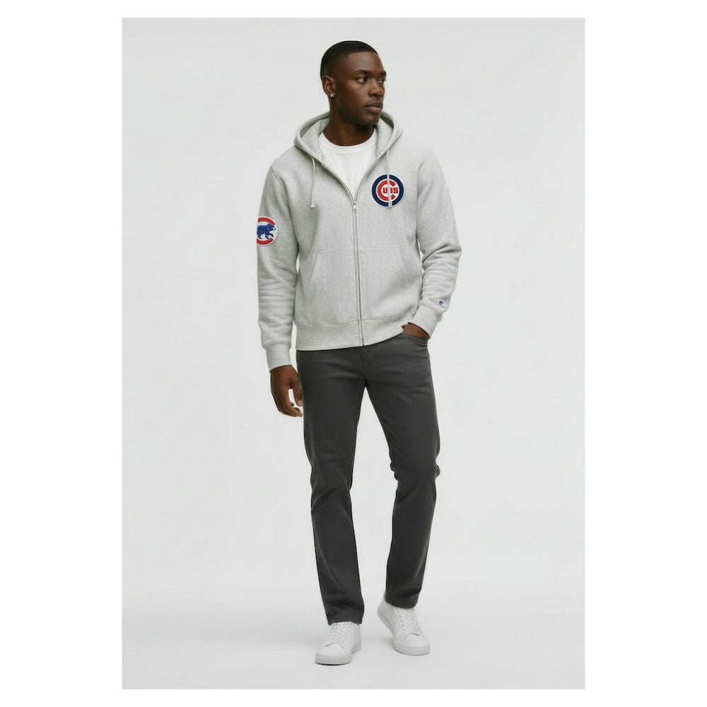 MLB Chicago Cubs Champion Reverse Weave Chenille Full-Zip Hoodie