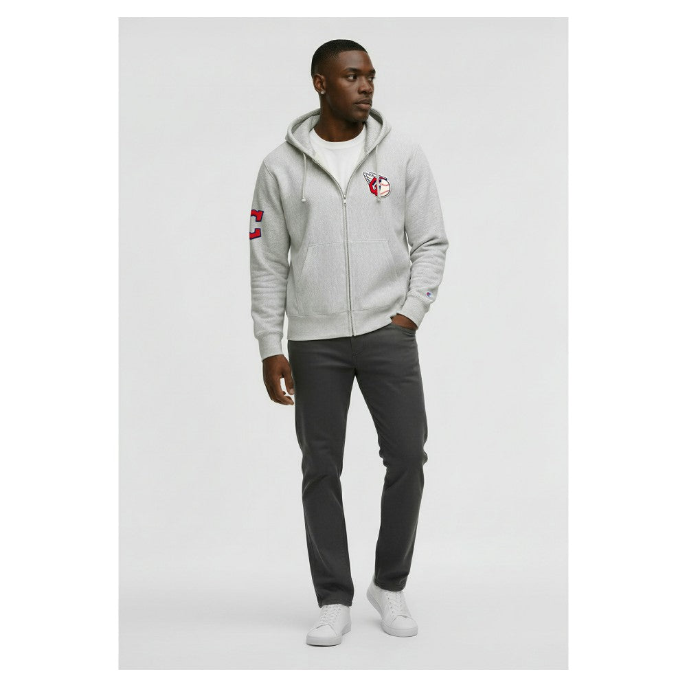 MLB Cleveland Guardians Champion Reverse Weave Chenille Full-Zip Hoodie