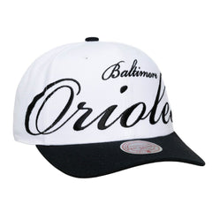 MLB Baltimore Orioles Mitchell & Ness Unisex XL Script Pro Crown Snapback Hat