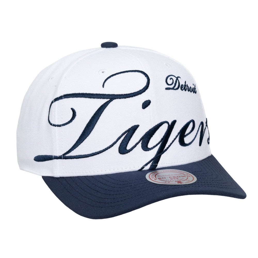 MLB Detroit Tigers Mitchell & Ness Unisex XL Script Pro Crown Snapback Hat